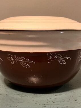 Oxford Brown and Cream Floral Ceramic Storage Jar